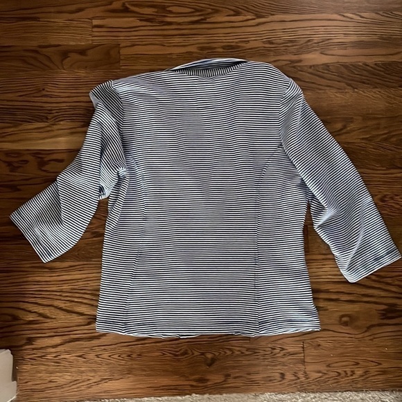 Anthropologie Tulle Striped 3/4 length blazer - Picture 8 of 8